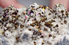 CHALKOPYRIT auf ANKERIT Wittmannsgereuth Saalfeld Thüringen HANDSTUFE !!!