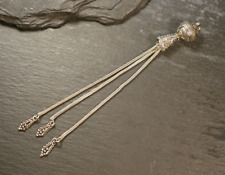 Leicht klimpernder Silber Anhänger Pampeln Quasten Kurze Ketten Kult