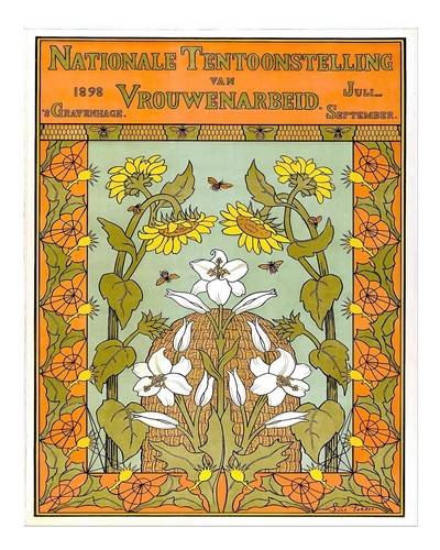 Jugendstil blumen wandbild - jugendstil,