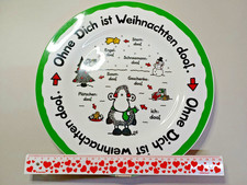 Sheepworld Teller „Ohne Dich ist Weihnachten doof“ 26 cm Weihnachtsteller, RAR