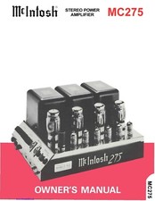 Bedienungsanleitung-Owner's Manual für McIntosh MC 275 CE 