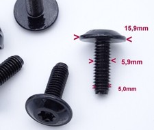 12x Befestigung Schrauben Stoßstange T30 Halteschrauben M6 18mm F6 schwarz 493