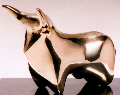 Stier bronze skulptur 2003 - stier,