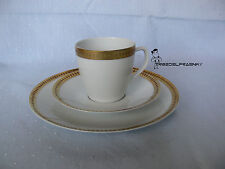 Gedeck-Kaffeegedeck 3 tlg Schönwald / weiß mit gemustertem Goldrand 