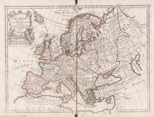 Europa Europe continent Karte map carte Kupferstich engraving Le Rouge 1767