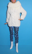 %***Barbie Kleidung*Rollkragen-Long-Woll-Pullover,Hose,Stiefel***%