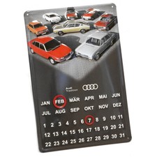 Audi Dauerkalender Ganzjahreskalender Stahlblech Oldtimer Youngtimer OEM