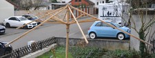 Holzgestell für großen Marktschirm, ohne Stoffbezug. gebraucht - ABHOLUNG!