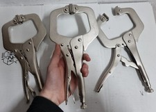 3x Gripzange C-Form (250mm) Feststellzange Schweißerzangen Zangen Set Satz