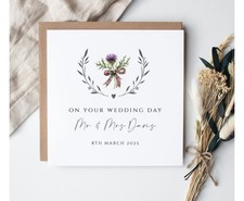 Personalisierte schottische Hochzeitskarte Hochzeitskarte Paar Schottland Karten 