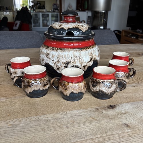 Vintage bowle set keramik - vintage,