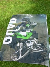 Banner Fahne aus Werbeaufsteller Quad ATV KFX Kawasaki 2 Teile Hobbyraum