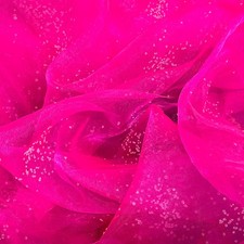 Silber Steine Organza Stoff