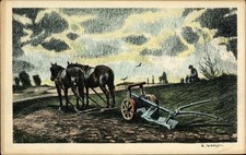 Künstler Ak Landwirtschaft