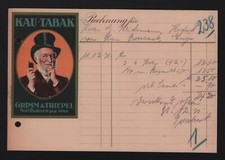 NORDHAUSEN, Rechnung 1931, Grimm & Triepel Kau-Tabak
