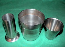 DENTAL HNO LOT: 2x INOX Becher 1x Steril Zylinder Ambulanz OP Praxis Einrichtung