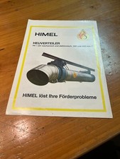 Prospekt Himel Heuverteiler Brochüre Traktor Schlepper O