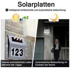 Edelstahl Solar Hausnummer