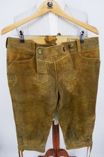 Stockerpoint Damen Trachten Lederhose Gr.42 100% Hirschleder Oliv Top Zustand