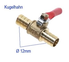 Ø 12mm Benzin Kraftstoff Hahn Kugelhahn Rasenmäher Messing