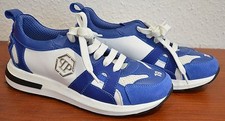 Philipp Plein Junior Unisex Halbschuh/Sneaker Gr. 37 Weiß/Blau  Neu
