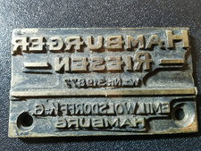 Alte Druckplatte Messing -