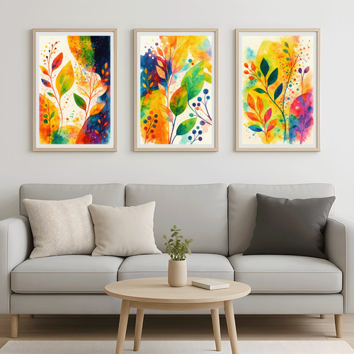 Moderne aquarell blattdrucke - aquarell,