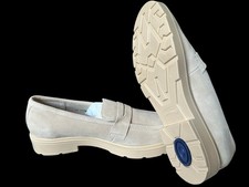 VITAFORM Damen-Slipper Valou creme Gr. 42 Veloursleder –Neu QVC Schuhe Leder Top