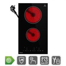 Kochfeld 30cm Einbau Doppel