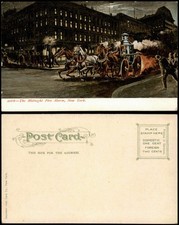 Postcard New York City The Midnight Fire Alarm - Feuerwehr 1908