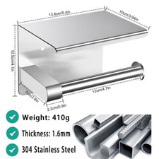 Toilettenpapierhalter ohne Bohren Klopapierhalter Edelstahl WC Klorollenhalter