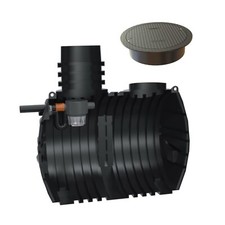 Regenwassertank Zisterne 5000 L Ecoline inkl. Korbfilter und Abdeckung