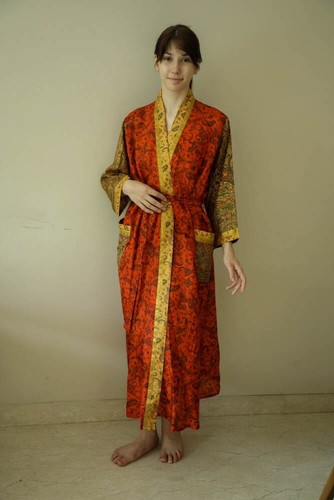 Reine seide orange - reine, lang
