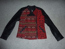 Desigual Jacke Biker Style schwarz-rot Gr. 38/40