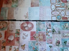 Grußkarten-Bastelset Kanban Rosen Schmetterlinge Käfig folienverziert Aufleger