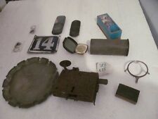 Konvolut altes Emailschild +Schloss Türschloss Truhenschloss Blech Becher sr265