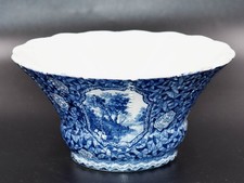 antike Villeroy&Boch Bonn Flamand Cachepot Vase Blau F.A. Mehlem 30er Jahre D18,