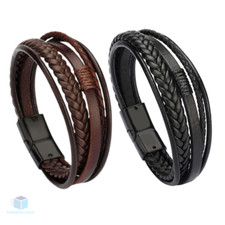 Herren Leder Armband Armreif