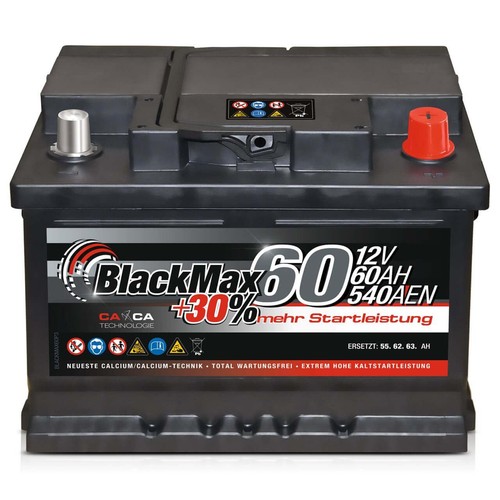 Autobatterie 12v 60ah blackmax - autobatterie,
