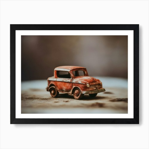 Rusty toy car kunstdruck - toy,