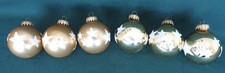 6 alte Christbaum Kugeln Gold