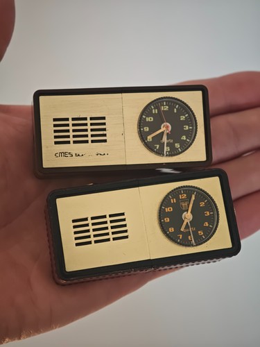 Vintage mini reisewecker - 2x,