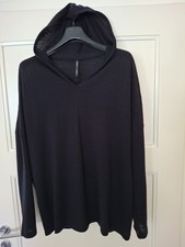 Kapuzenpullover Damen Feinstrick Blauschwarz Peter O. Mahler