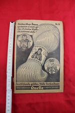 um 1930 Quelle Versandhaus Führt Bayern, Wolle, Katalog, Musterbuch No. 54