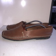 Herrschuhe Leder Slipper 44 Braun 