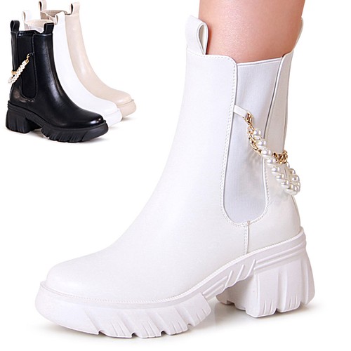 Damen plateau stiefeletten - damen,