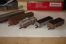 5 - tlg. Güterwagen - Set DR / Ep. IV ( gealtert ) Tillig/BTTB /alle KKK (Set 2)