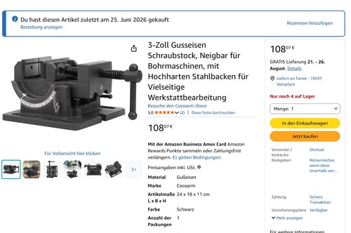 Zoll gusseisen schraubstock - 3-zoll,