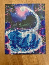 Diamond Painting Delfine Handgemacht Fertig A5 Klein Leinwand Stoff Blogger