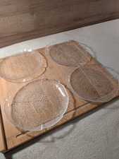 4 x Arcoroc Glas Teller Speiseteller  Luminarc Aspen Blattmotiv D: 24cm